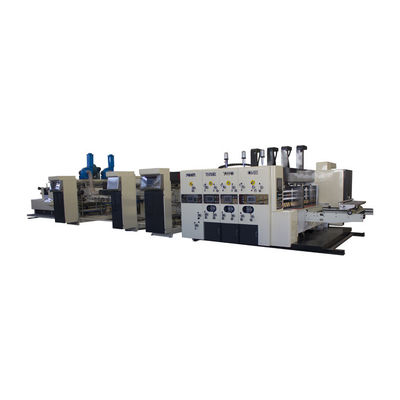 Chất lượng  Fully Automatic Inline Flexo Folder Gluer Casemaker with Rotary Die Cutter for Corrugated Carton Box Production nhà máy
