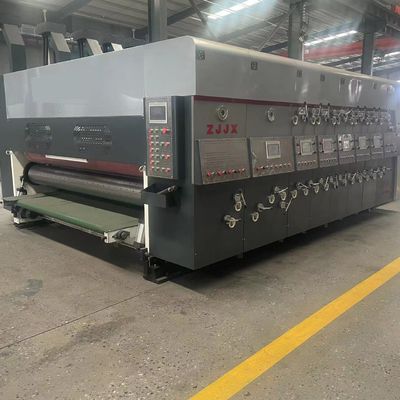 Flexo Folder Gluer Casemaker với độ dày thành 50-70mm, độ chính xác in ± 0,5mm và hệ thống keo hộp Flexo