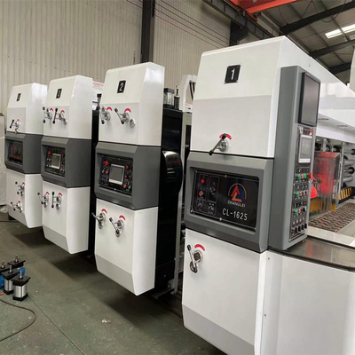 Điều khiển ISO PLC Máy in Flexo sóng carton với máy cắt khuôn có rãnh