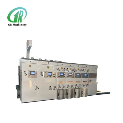 Máy in Flexo sóng 4 màu tự động Máy cắt rãnh