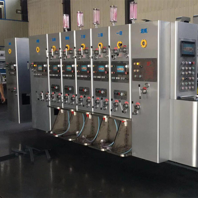 Máy in Flexo sóng 4 màu tự động Máy cắt rãnh