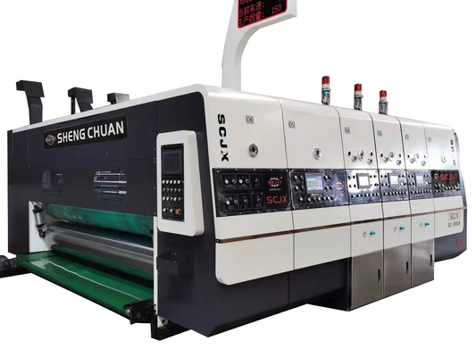 1400 Máy in Flexo gợn sóng 3 màu tự động có rãnh cho hộp Pizza