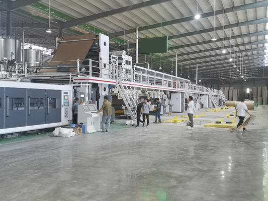 Dây chuyền sản xuất hộp các tông sóng tự động Điều khiển PLC