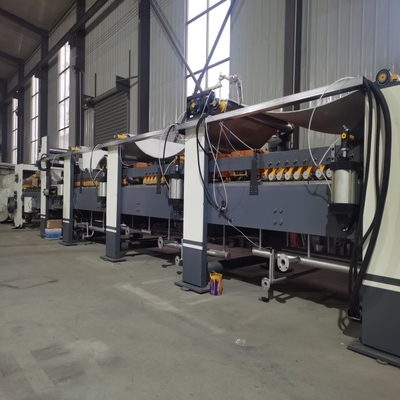 Double Facer cho dây chuyền sản xuất ván dọc hình cung tấm nóng