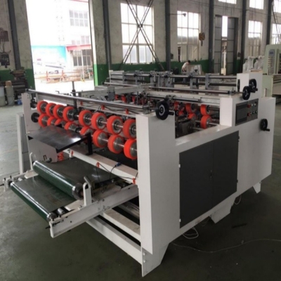 Tốc độ cao bán tự động hai miếng Carton Gluer Machine PLC Central Control