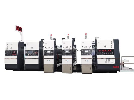 Máy in Flexo Carton sóng nhiều màu để cắt bế tấm bìa cứng