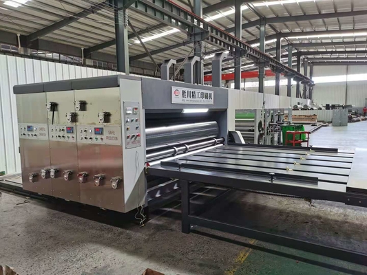 Máy in Flexo hộp sóng bán tự động Máy ép cho các tông