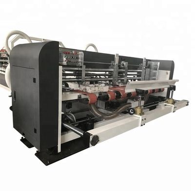 Máy gấp dán thùng carton sóng tự động tốc độ cao 220 tờ/phút và điều chỉnh chiều rộng bằng máy tính cho máy gấp dán thùng carton