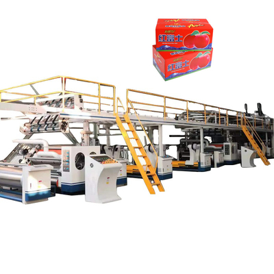 Giấy bìa 5 Ply Dây chuyền đóng gói thùng carton tự động Đơn mặt